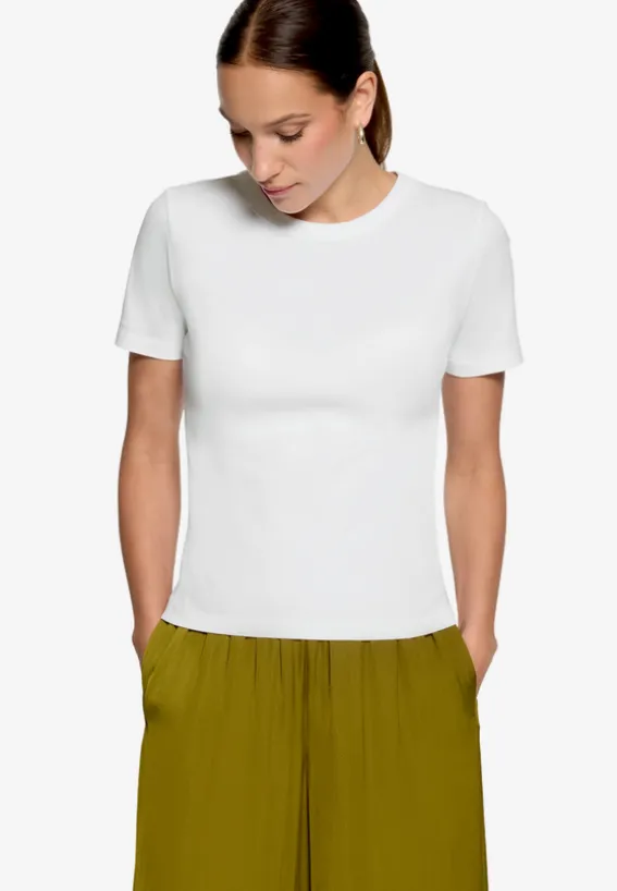 Basic-T-Shirt mit Rundhalsausschnitt
