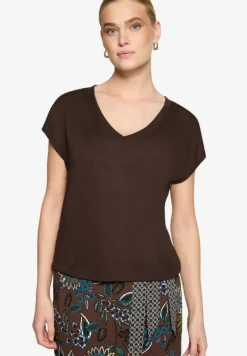 Basic-T-Shirt mit V-Ausschnitt