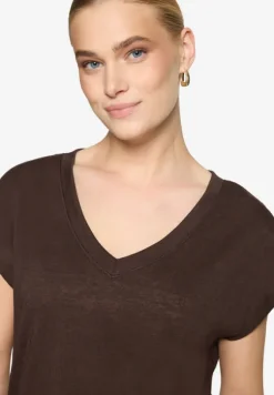 Basic-T-Shirt mit V-Ausschnitt