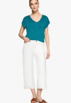 Basic-T-Shirt mit V-Ausschnitt