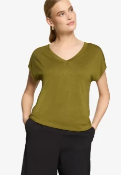 Basic-T-Shirt mit V-Ausschnitt