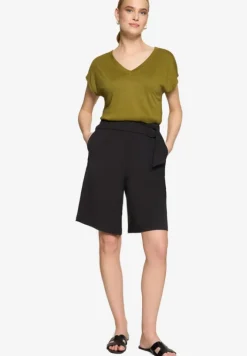 Basic-T-Shirt mit V-Ausschnitt