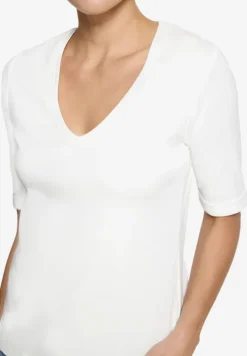 Basic-T-Shirt mit V-Ausschnitt