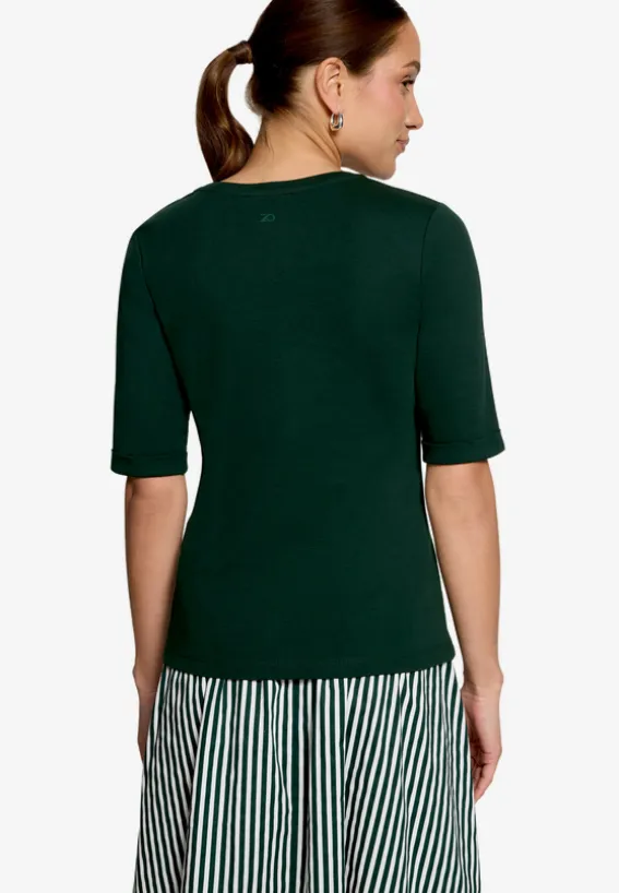 Basic-T-Shirt mit V-Ausschnitt
