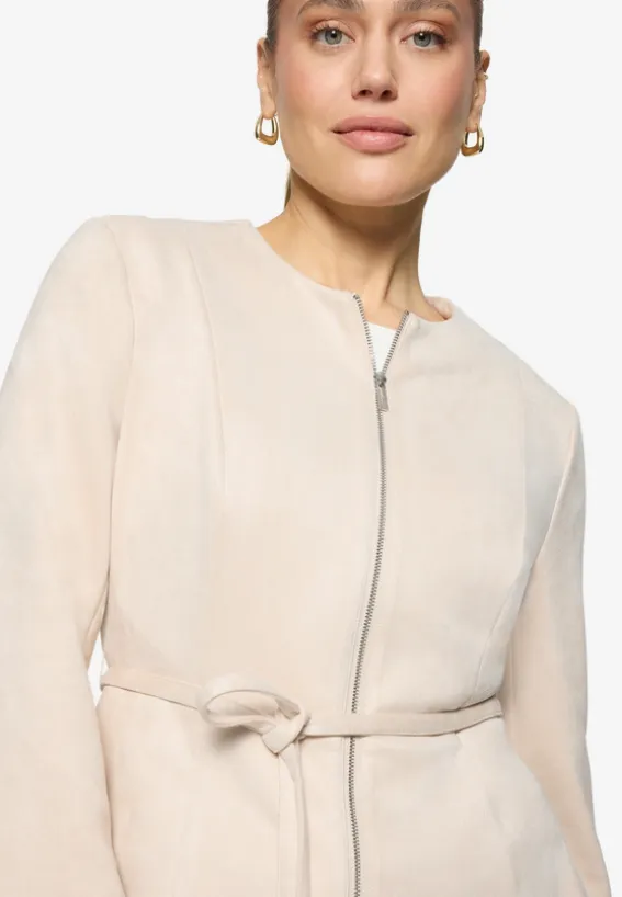 Blazer-Jacke in Lederoptik
