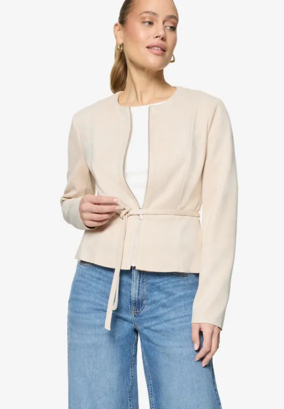 Blazer-Jacke in Lederoptik