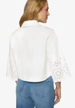 Blazer-Jacke mit Lochmuster