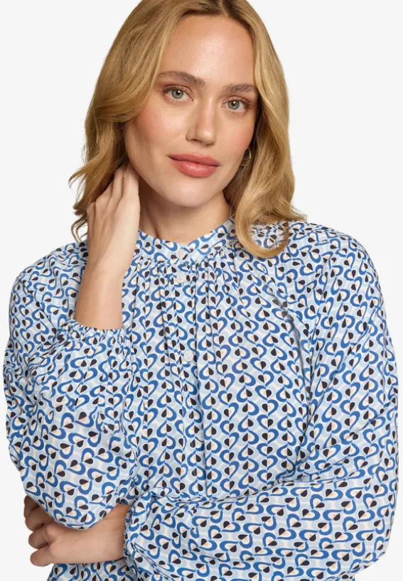 Bluse mit grafischem Print