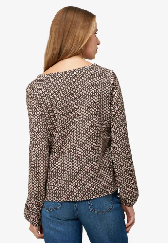 Bluse mit grafischem Print