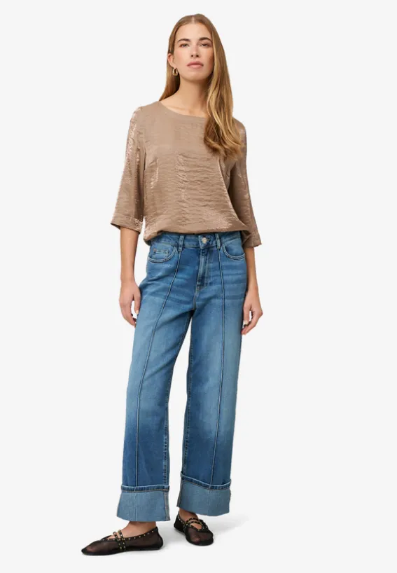 Bluse mit Knittereffekt