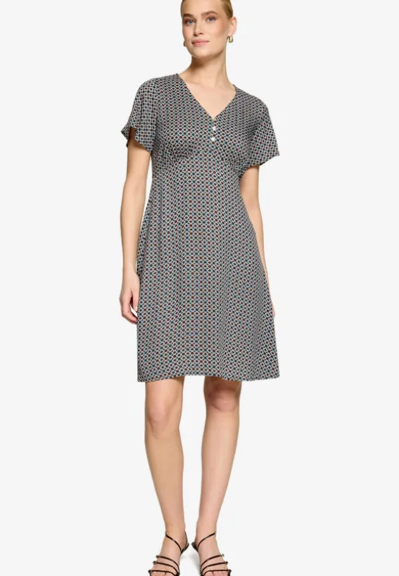 Blusenkleid Mini mit grafischem Muster