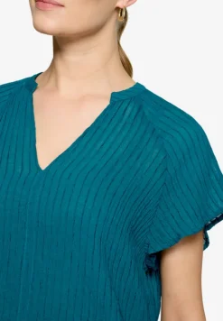 Bluse transparent mit V-Ausschnitt
