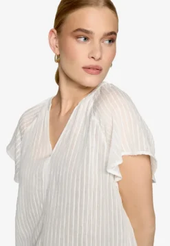 Bluse transparent mit V-Ausschnitt