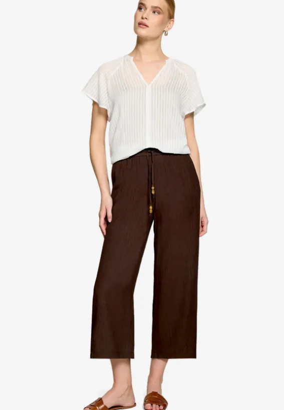 Bluse transparent mit V-Ausschnitt