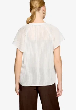 Bluse transparent mit V-Ausschnitt