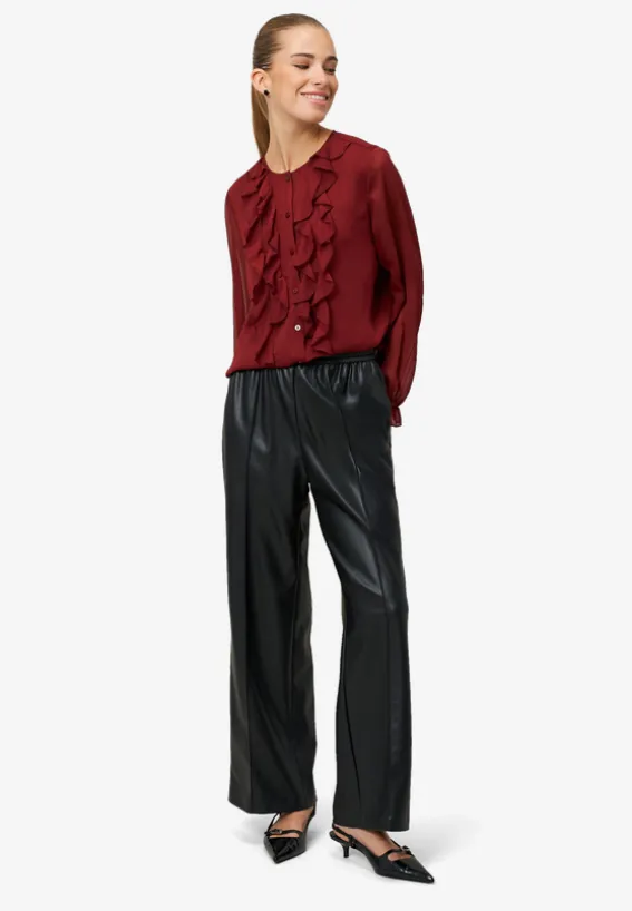 Chiffonbluse mit Volants