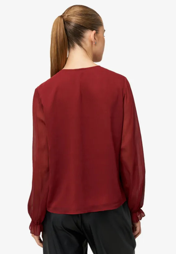 Chiffonbluse mit Volants