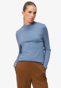 Feinstrickpullover mit hohem Kragen
