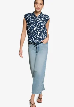 Hemdbluse kurzarm mit Blumen
