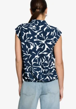 Hemdbluse kurzarm mit Blumen