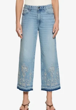 Jeans mit Stickerei 7/8 Länge