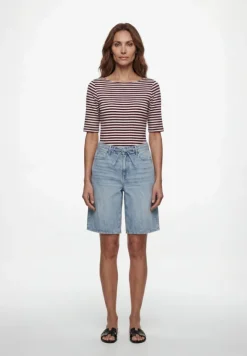 Jeans-Shorts mit Bindedetail