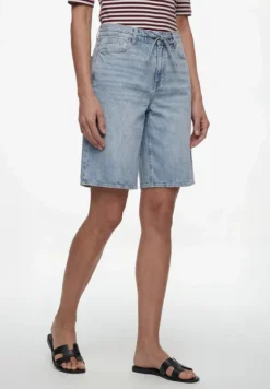 Jeans-Shorts mit Bindedetail