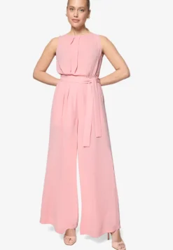 Jumpsuit mit Gürtel und weitem Bein