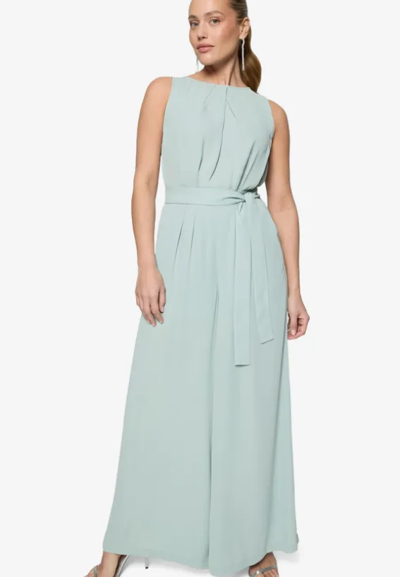Jumpsuit mit Gürtel und weitem Bein