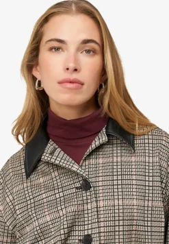 Karo-Jacke mit Knopfleiste