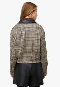 Karo-Jacke mit Knopfleiste
