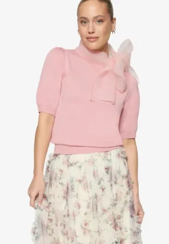 Kurzarmpullover mit Schleife