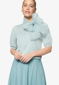 Kurzarmpullover mit Schleife
