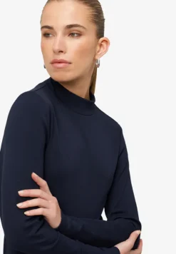 Langarmshirt mit Stehkragen