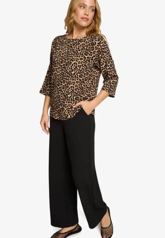 Leobluse mit Rundhalsausschnitt