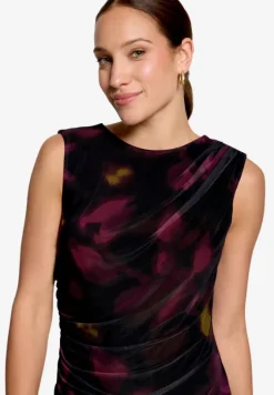 Mesh-Kleid mit Blumen