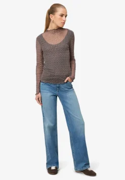 Mesh-Shirt mit grafischem Print