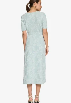 Midikleid mit Blumen-Stickerei