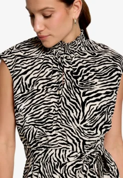 Midikleid mit Zebraprint