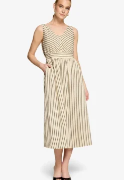 Midikleid tailliert mit Streifen