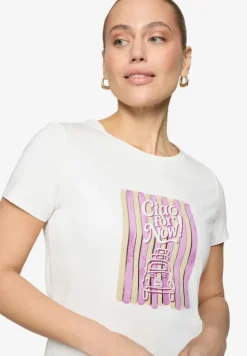 Print-T-Shirt mit Glitzerdetails