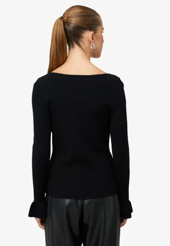 Pullover mit Volants am Ärmel
