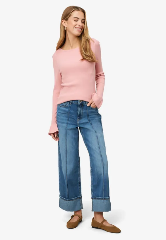 Pullover mit Volants am Ärmel