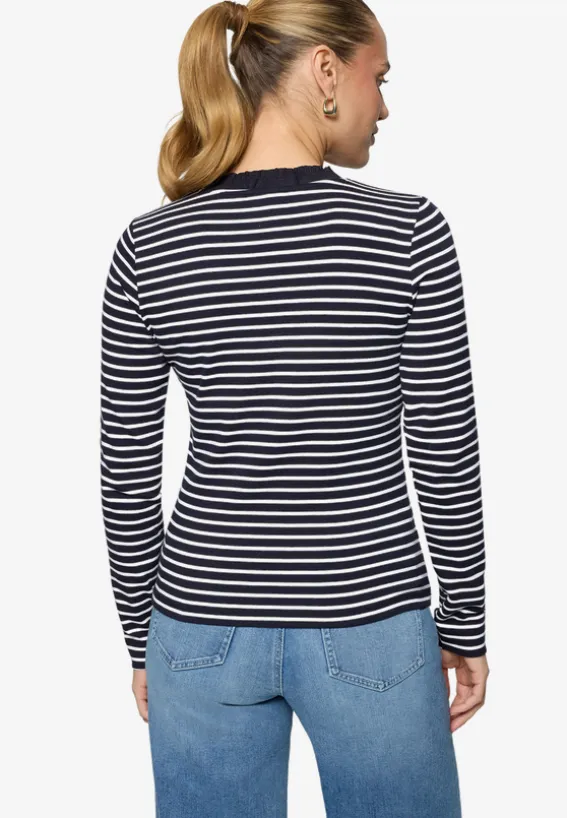 Ringelshirt mit Knopfleiste