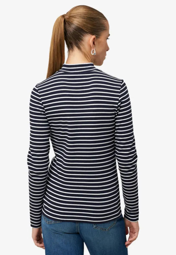 Ringelshirt mit Stehkragen