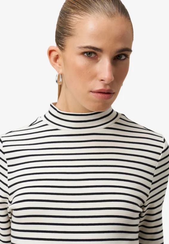 Ringelshirt mit Stehkragen
