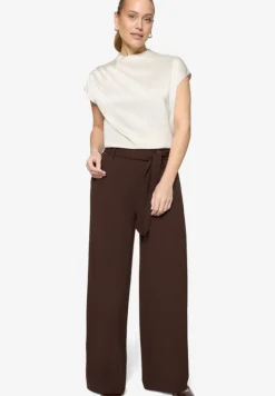 Satinbluse mit Stehkragen