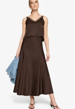Satinrock Maxi mit Gummibund
