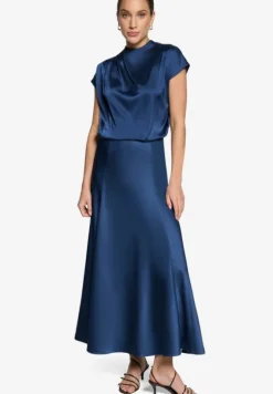 Satinrock Maxi mit Gummibund
