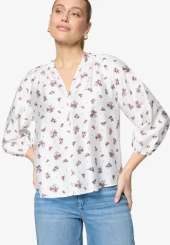 Schlupfbluse mit Blumen